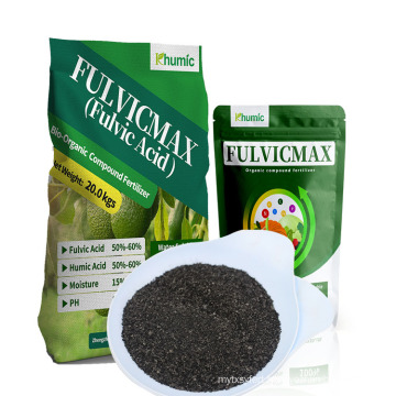 "FULVICMAX" Natural organic carbon plant nutrition 100% soluble in acid potassium humate fertilizer